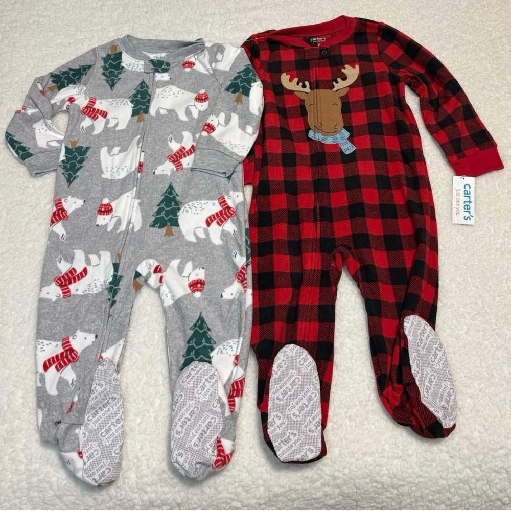 Carter’s Toddler Christmas Fleece Long Sleeve Footed Pajama